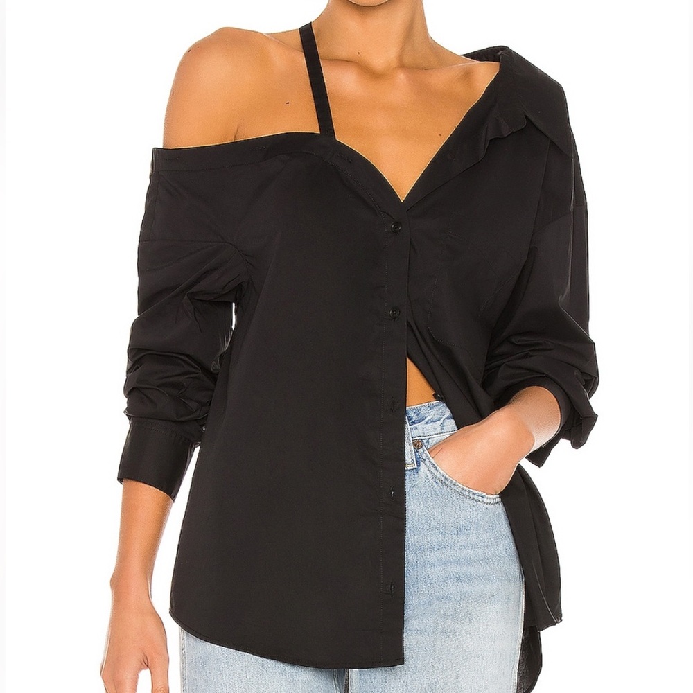 L'Academie Black Off Shoulder Blouse